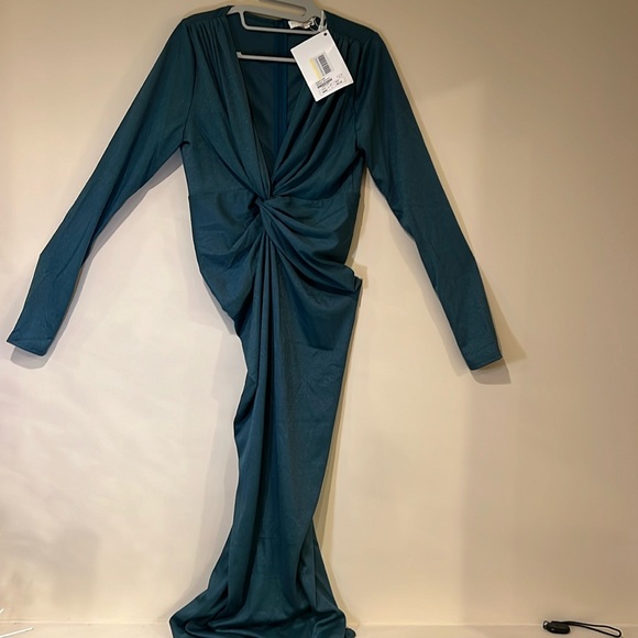 Ronny  Kobo sparkly dress size large zipper back stretch knit material - Picture 3 of 5